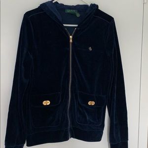 Ralph Lauren Velour zip up